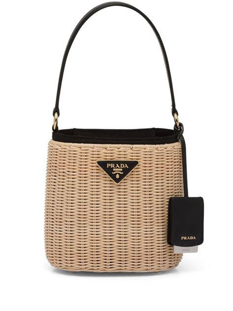 prada bucket bag wicker|wicker Prada bags for women.